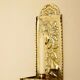 Vintage European brass sconce in pear motif