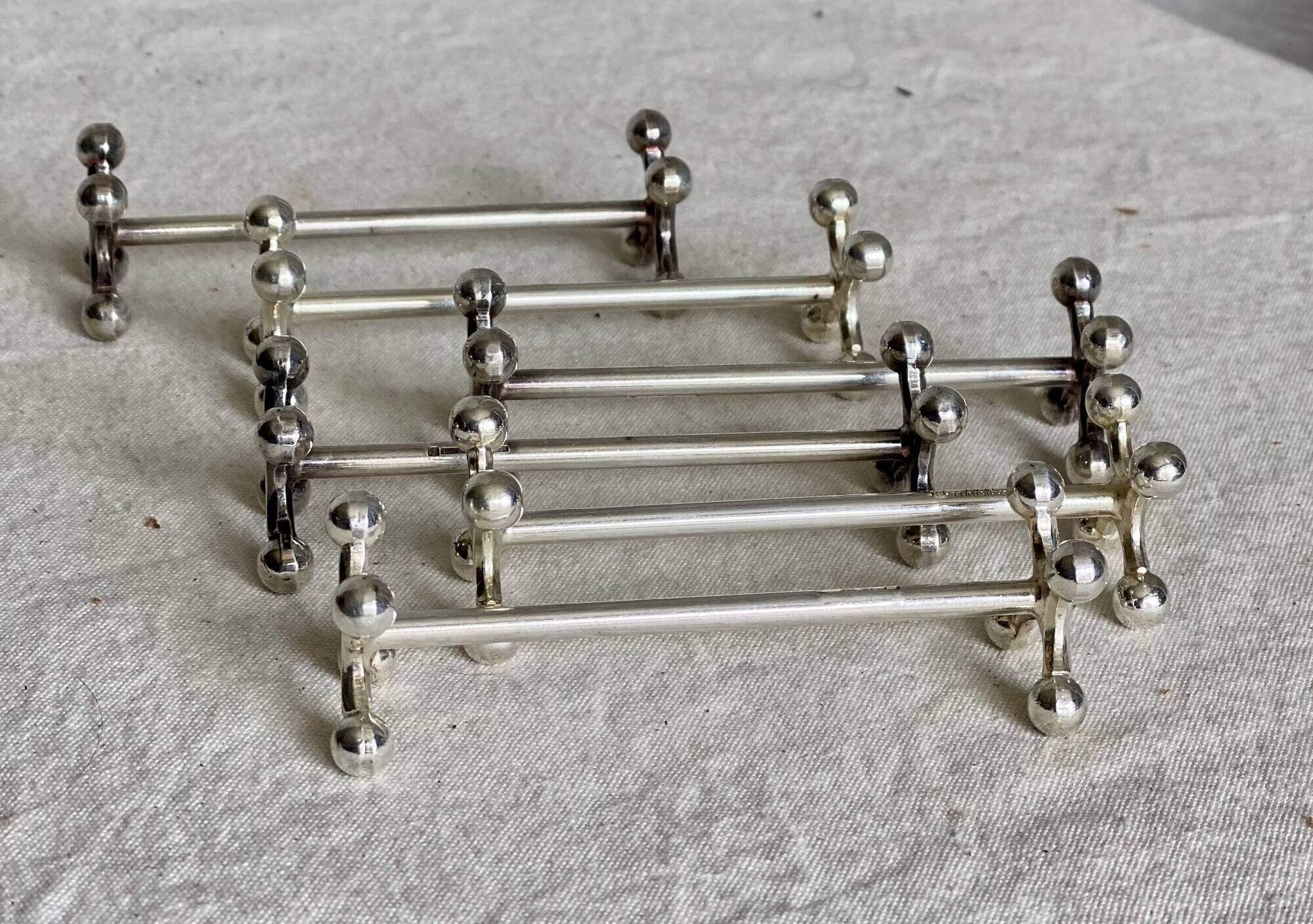 Service de 6 porte-couteaux modernistes christofle métal argenté