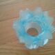 Abat jour verre bleu, forme  fleur