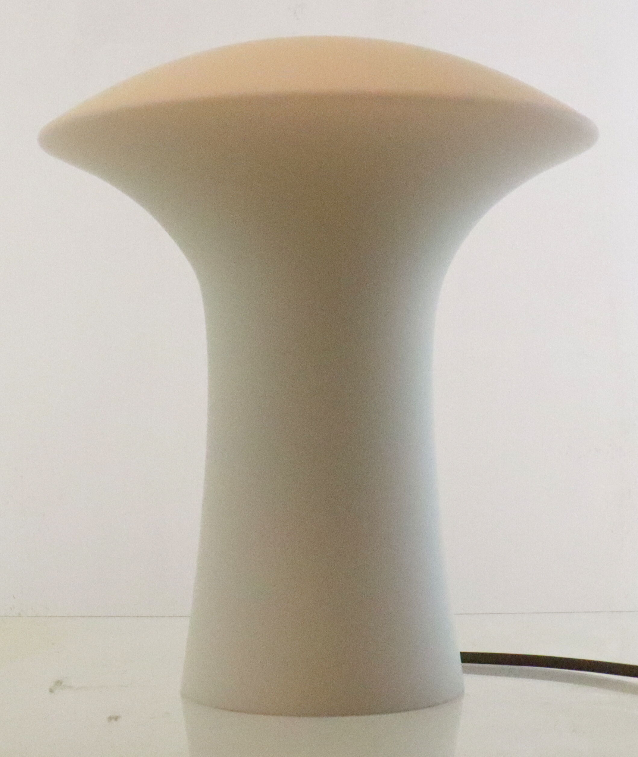 Milk glass mushroom lamp