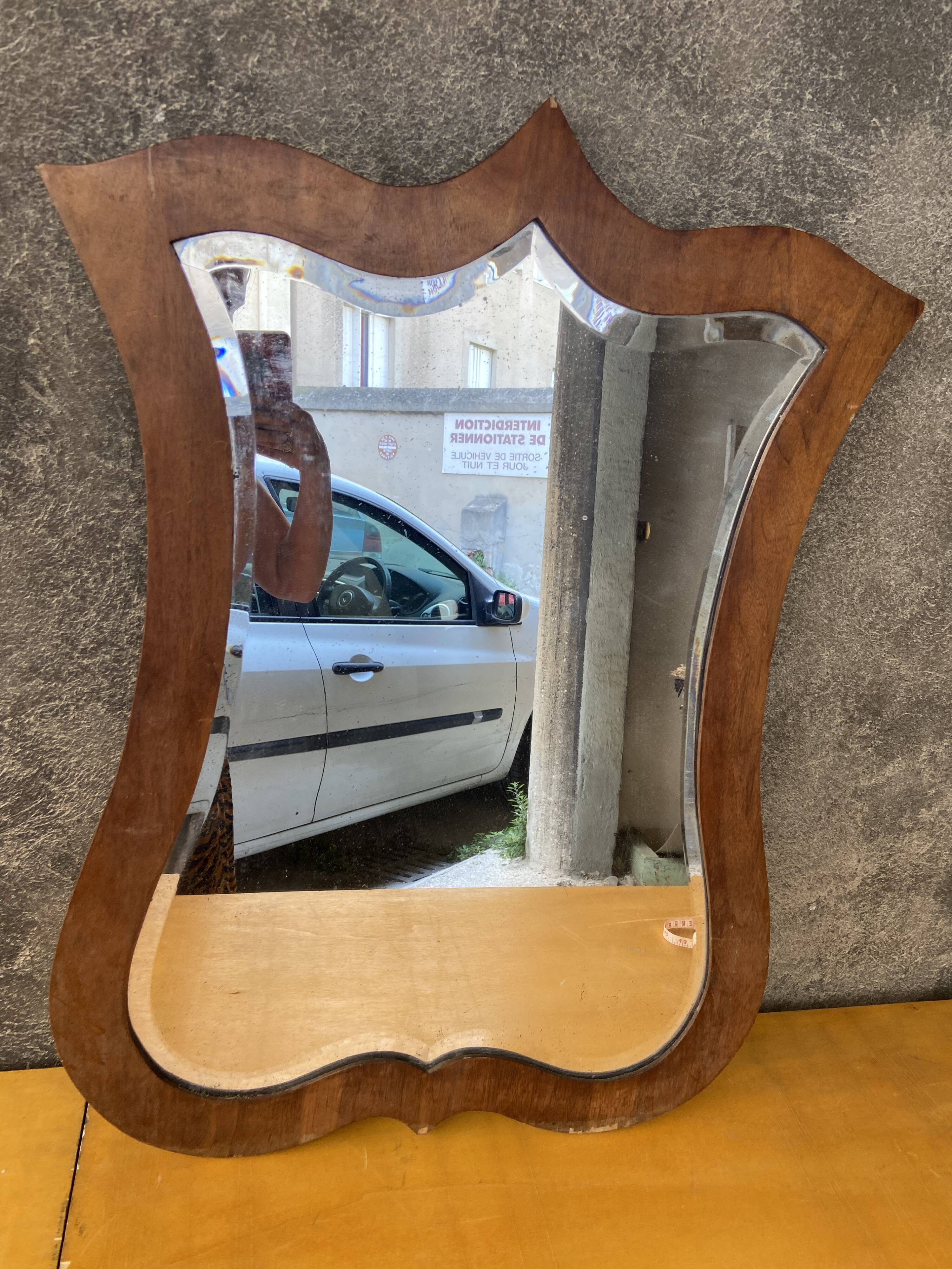 Wooden mirror art deco style