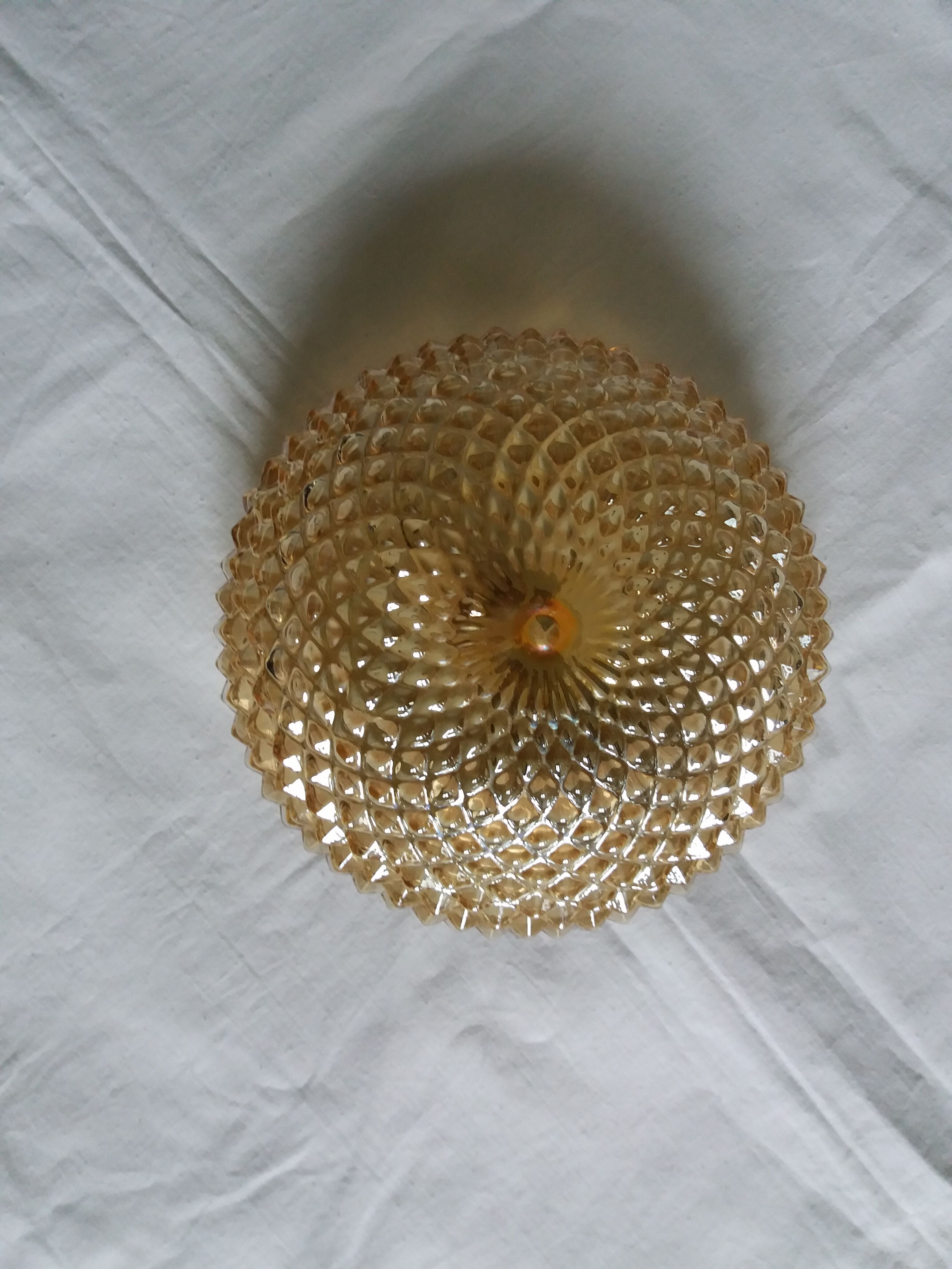 Molded glass wall lamp or ceiling lamp