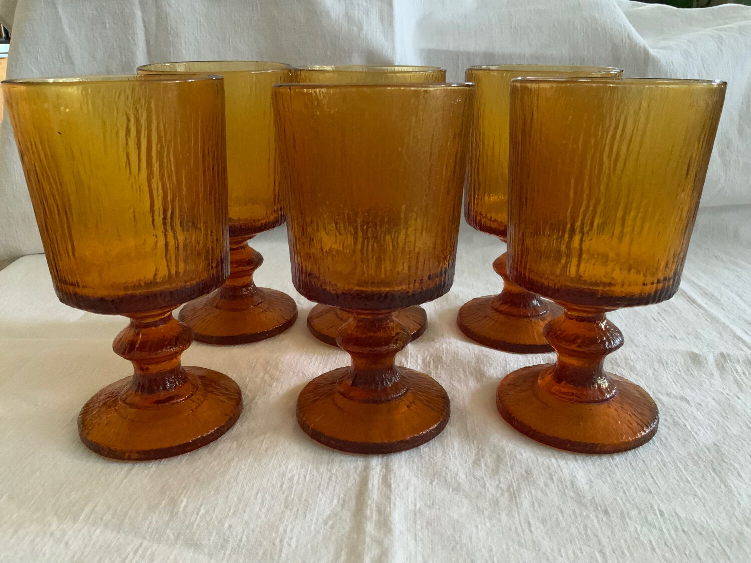 Amber stemware