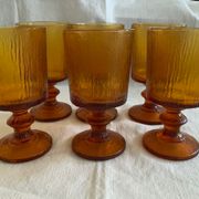 Amber stemware