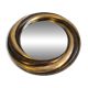 Victorian English Round Grand Mirror – Gilded Wood & Bevelled Glass