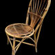 Rattan set of Provençal armchair and chair from the 60s