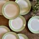 Set of 12 mint and gold dessert plates - L'amandinoise