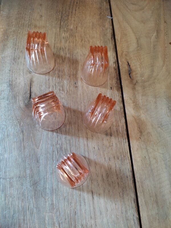 vintage pink deco liqueur glass