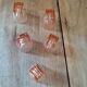 vintage pink deco liqueur glass