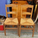 Rustic straw chairs