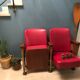 Pair 1950 1960 vintage cinema armchairs