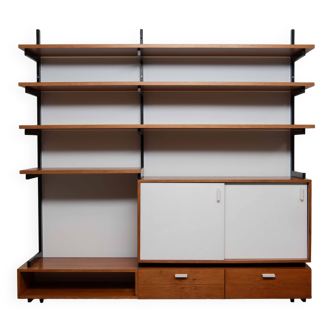 Teak wall shelf designed by Jul de Roover