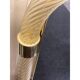 Monumental Italian Venetian "Torciglione" Tea Towel Murano Glass Wall Mirror
