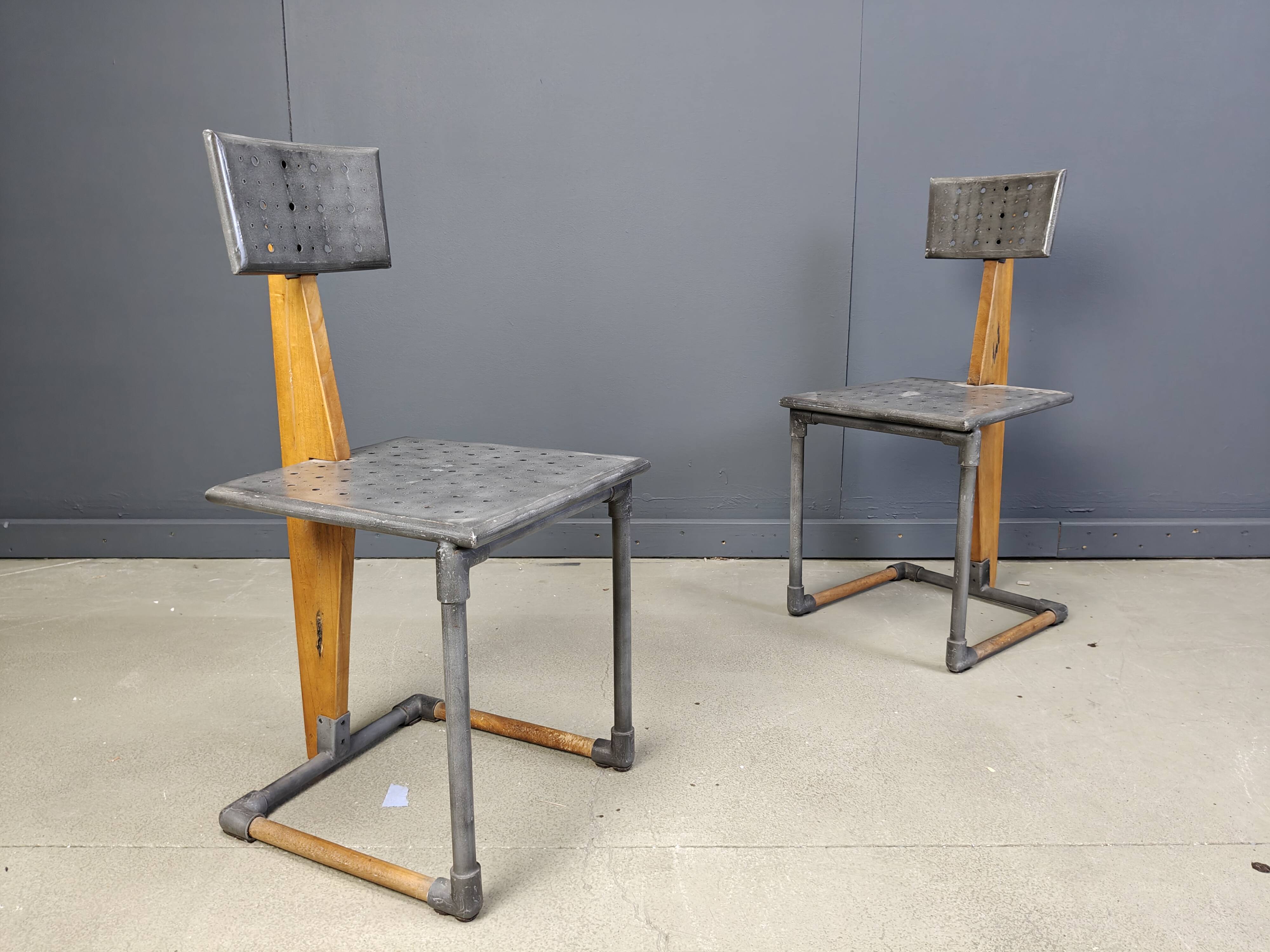 Vintage industrial chairs, 1970s - set of 4
