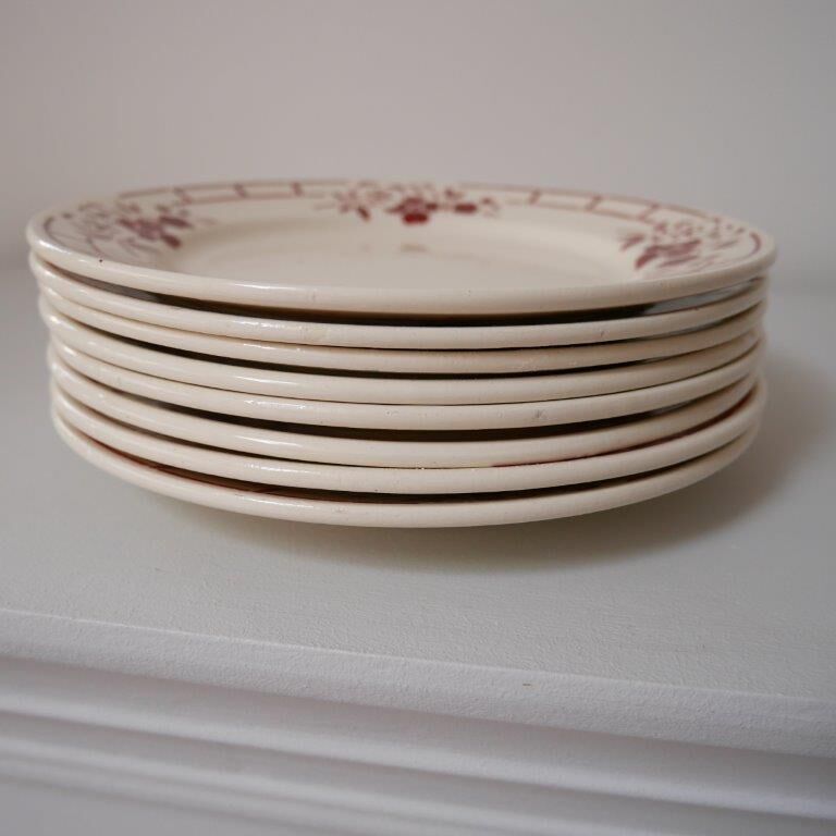 Set of 8 dessert plates Badonviller