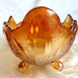 Glass fruit basket, Inwald Carnival molded glass bowl.