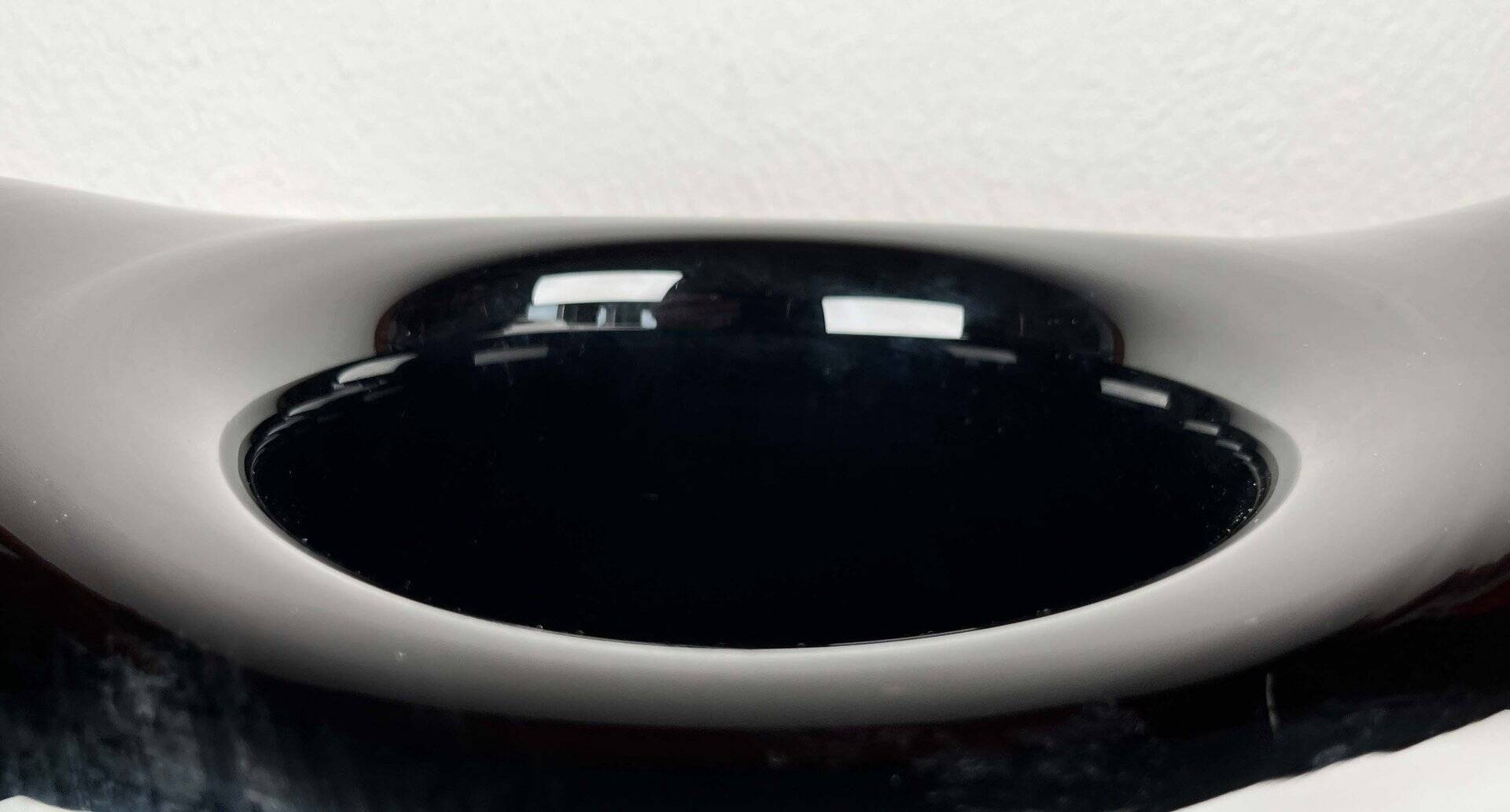 Vintage Italian vase top hat in Murano glass, 1980s.