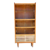 Storage unit/Library with sliding glass doors 1960s