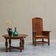 H. Pander & Sons Round Table in Solid Oak with Baluster Legs, 1920s