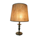 Lamp in gilt bronze, cork-style lampshade