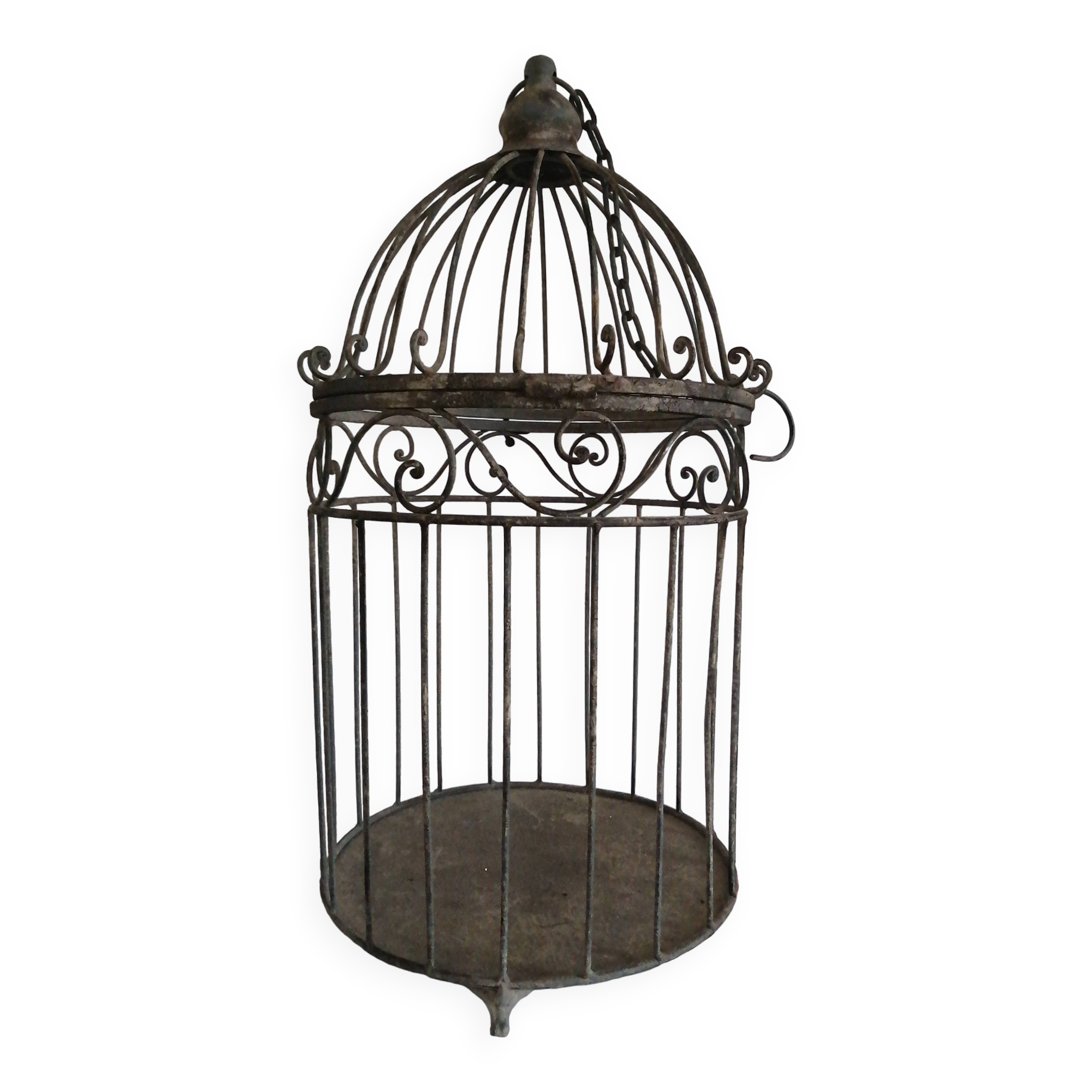 Aged metal cage