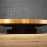 Mirror coffee table "Shilling" by Giovanni Ausenda & Guido Baldi Grossi, Italy 1970