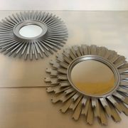 Pair of silver sun mirrors