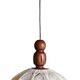 Suspension lampshade with hook and solid wood, Germany circa 1970.
