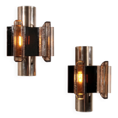 Danish Space Age wall sconces by Claus Bolby for Cebo Industri, 1970s