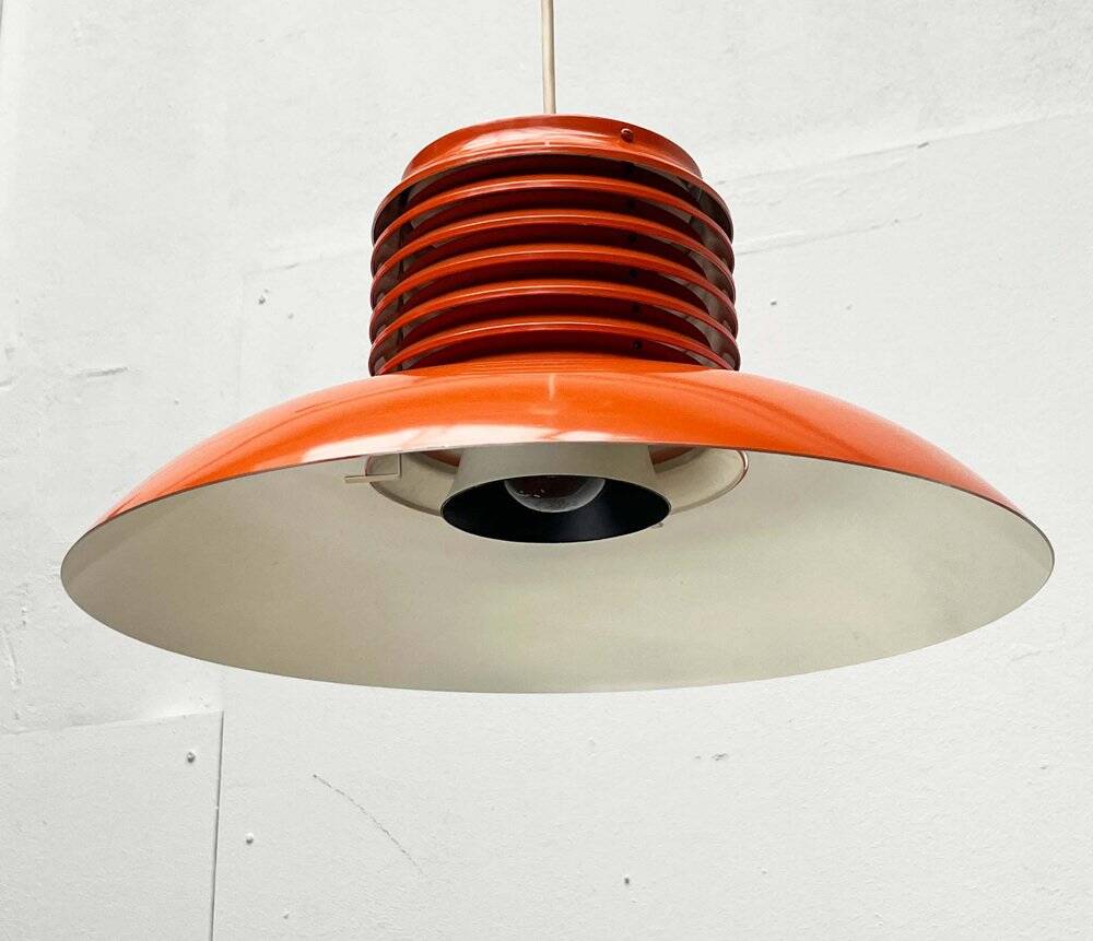 Mid-Century Modern German Space Age Orange Pendant Lamp, 1960s