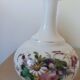 Antique night carafe, in opaline, with its glass and plate.