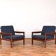 Mid-Century Danish Teak Lounge Chairs by Arne Vodder for Komfort, 1960s, Set of 2