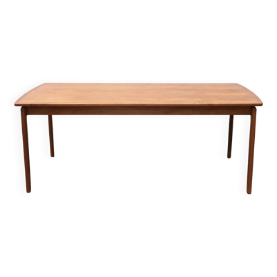 Table basse en teck danoise du milieu du siècle par Ole Wanscher pour Poul Jeppesens Møbelfabrik