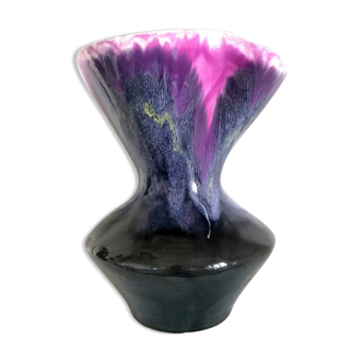 Glazed ceramic vase Vallauris style