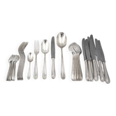 Christofle Marot, 32-piece cutlery set for 8 people, knives, silver-plated metal.