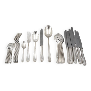 Christofle Marot, 32-piece cutlery set for 8 people, knives, silver-plated metal.