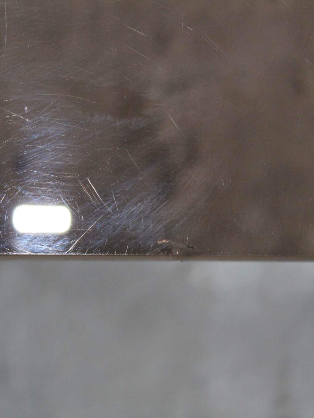 Table aluminum base and vintage glass top