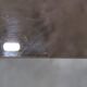 Table aluminum base and vintage glass top