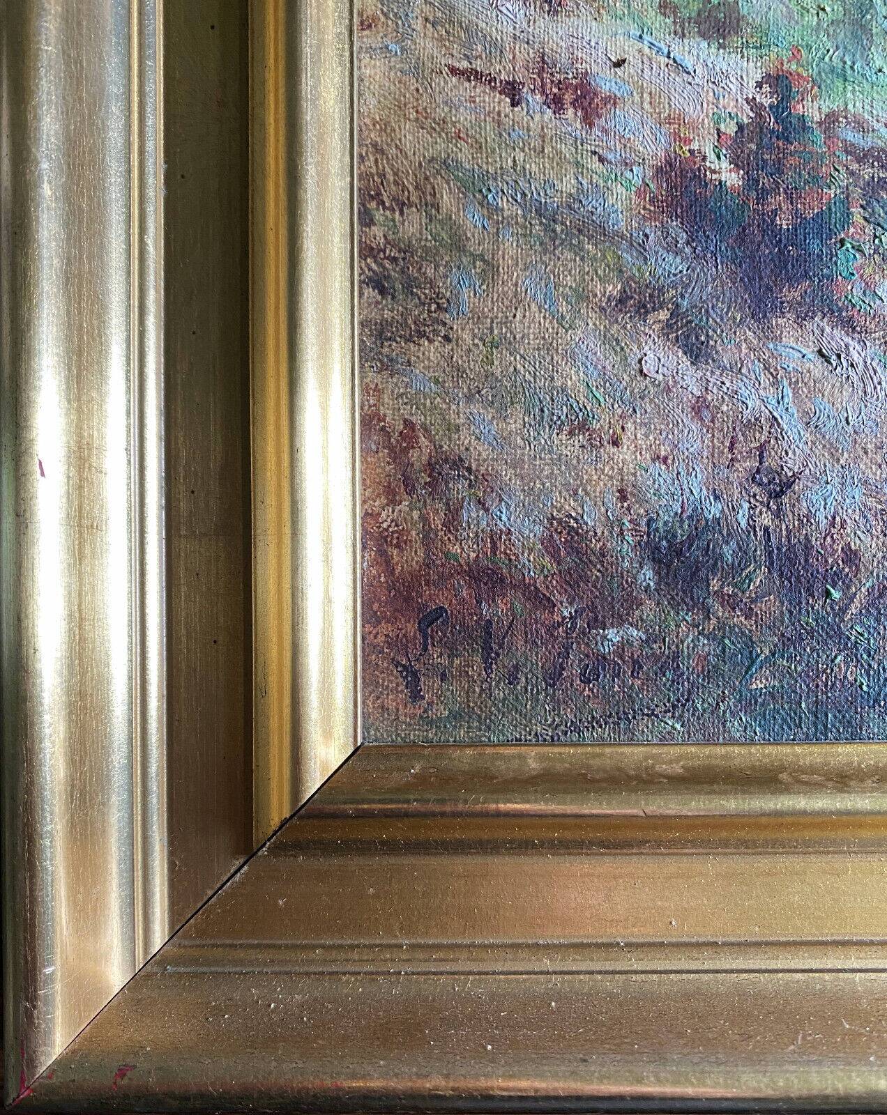 HST painting "Creuse Valley with shepherd" signed LV Pons 19th century