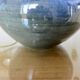 Impressive iridescent blue ceramic lamp with a gradient of green, circa 1960.