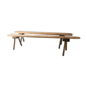 Pair of farm benches