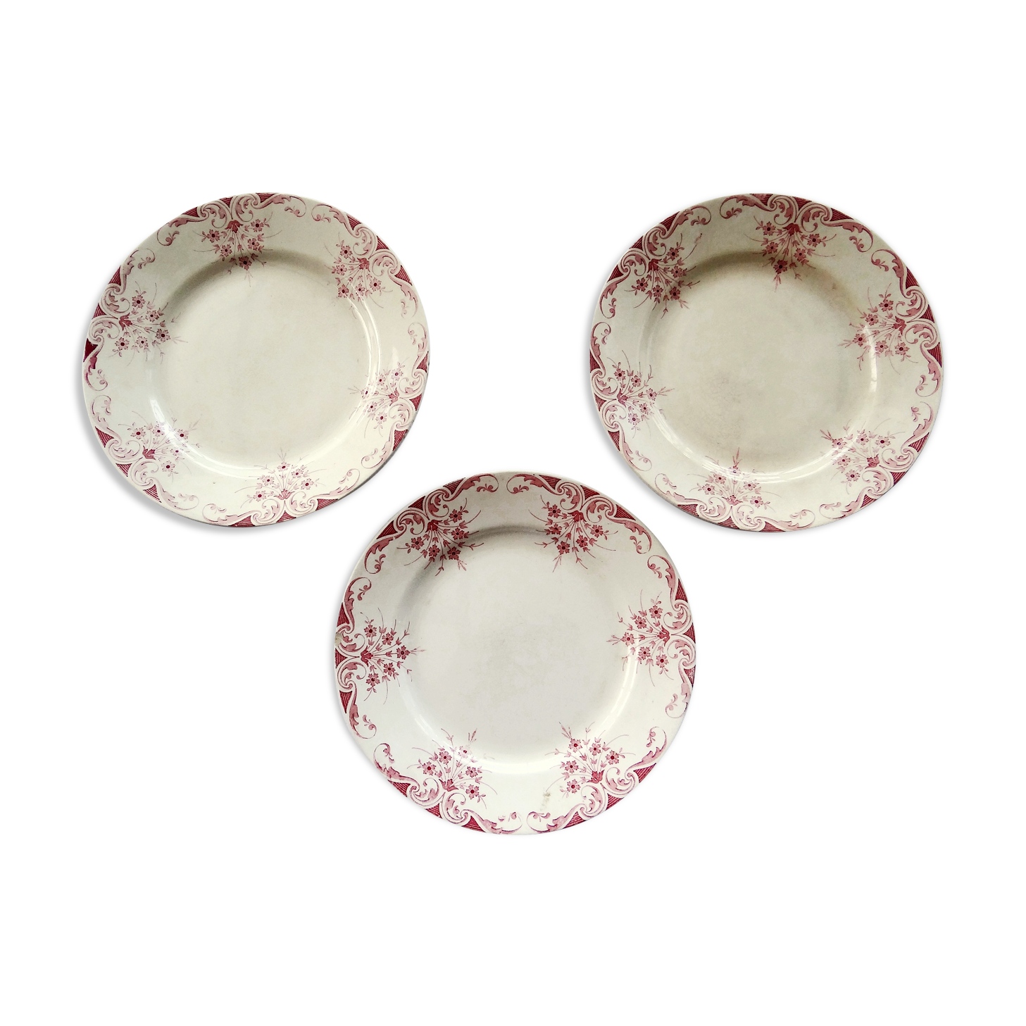 3 serving plates kg lunéville model without discomfort