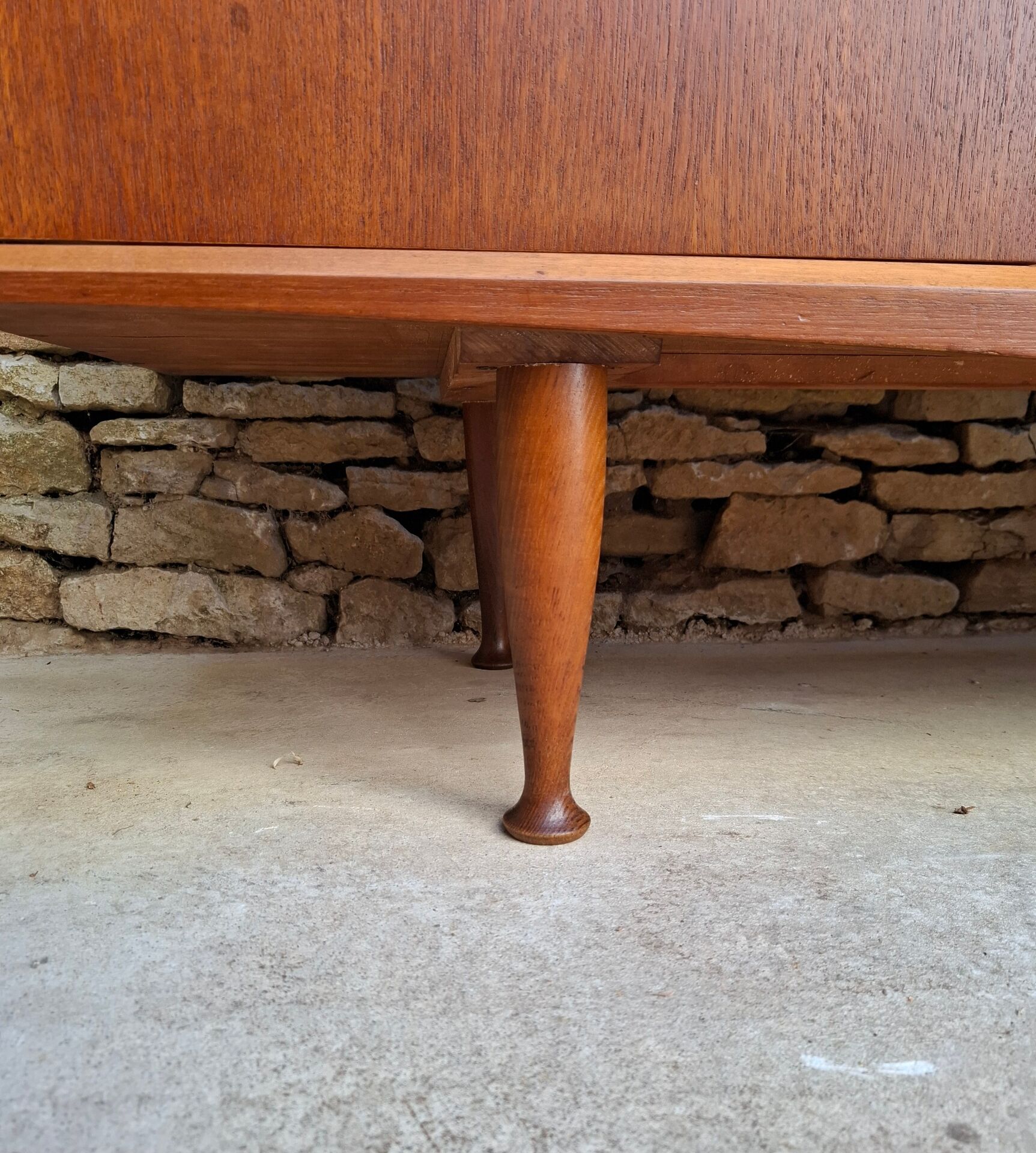 Low teak sideboard 200cm