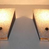 Pair of vintage perspex wall lamps
