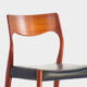 Chaise de salle à manger danoise du milieu du siècle modèle 71 par Niels Otto Møller pour JL Møllers Møbelfabrik, années 1960