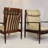 Pair of armchairs by Grete Jalk 1960 Denmark.