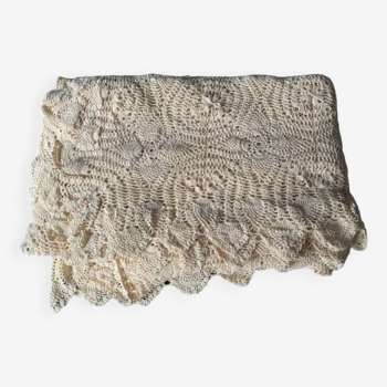 Large old crochet bedspread