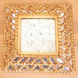 Vintage gilded mirror with glazing beads