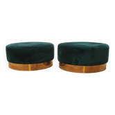 Pair of designer poufs