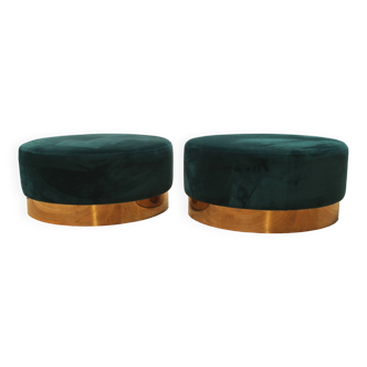 Pair of designer poufs